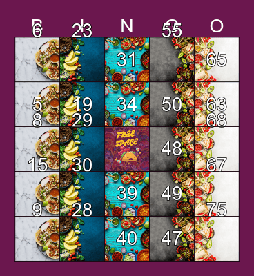 Cindo De Mayo Bingo Card