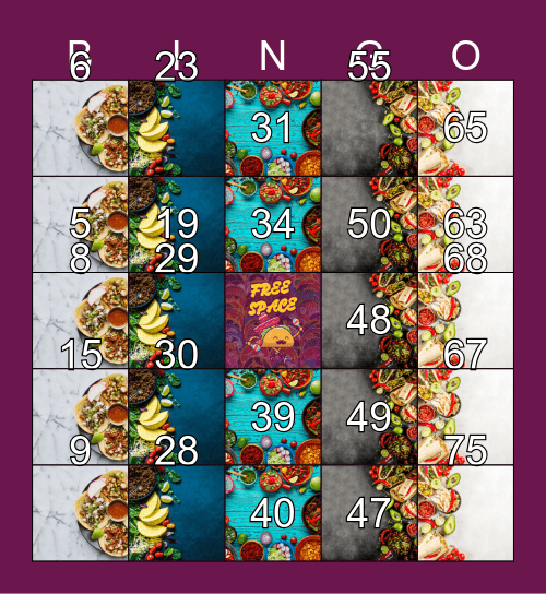 Cindo De Mayo Bingo Card