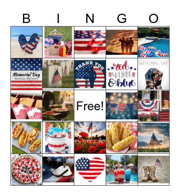 Memorial Day Bingo Card
