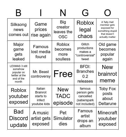 BINGO DI MAGGIO Bingo Card