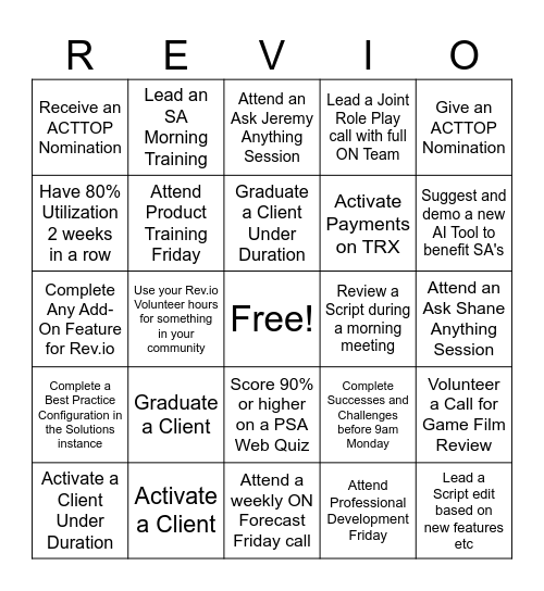 ON May Contest - SAs - Jen Bingo Card
