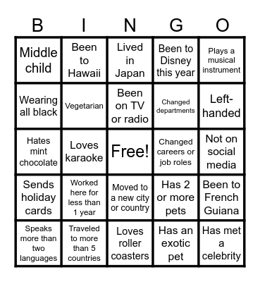 Staff Development Bingo Card