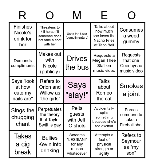 Mikaela's 30th Birthday BINGO Board Bingo Card