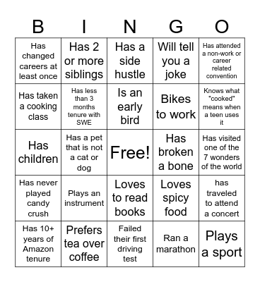 BINGO Card