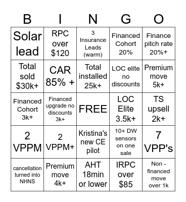 TEAM BINGO - MAY! Bingo Card