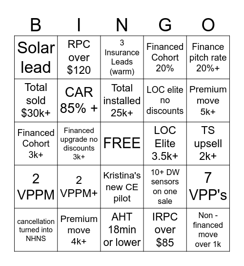 TEAM BINGO - MAY! Bingo Card
