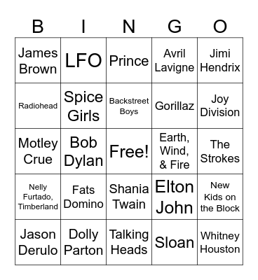 Bingo Game One Bingo Card