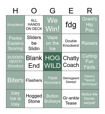 My Little HogChamps Bingo Card