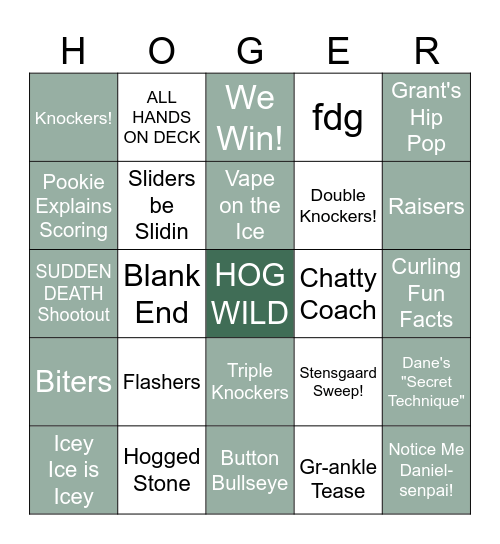 My Little HogChamps Bingo Card