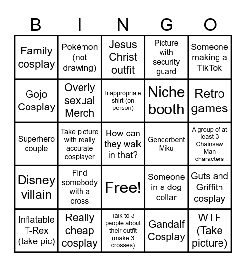 Comic Con Bingo 2025 Bingo Card