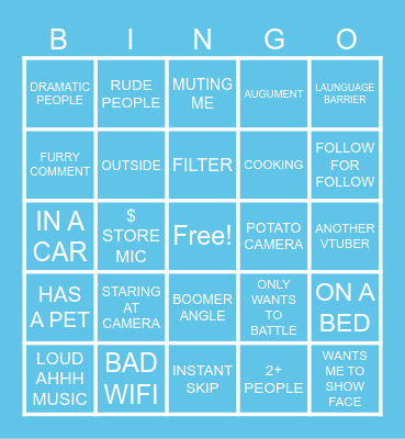 Co-Host Bingo Card