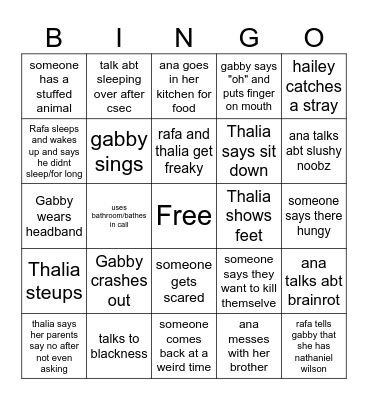 CALL Bingo Card