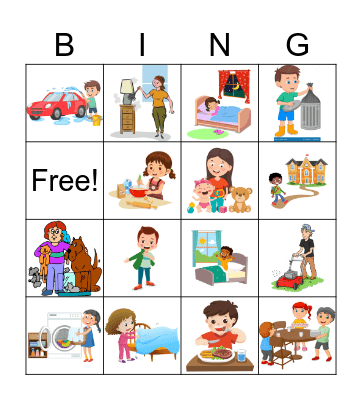 Quehaceres Bingo Card