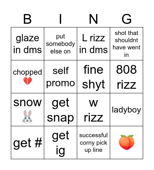 huzz bingo Card