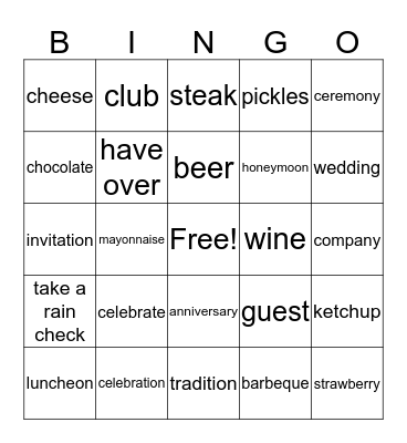 Book 15 Lesson 2 Bingo Card