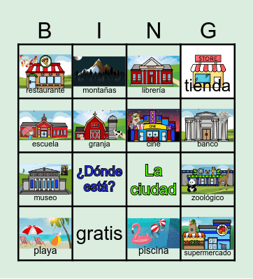 Alrededor la Ciudad Bingo Card
