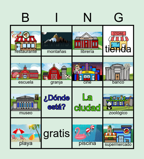 Alrededor la Ciudad Bingo Card