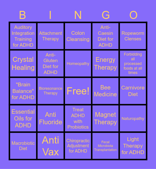 2025 JM Pseudoscience Bullshit Bingo Card