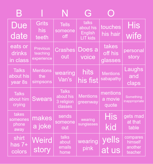 Juzz Puzz Bingo Card