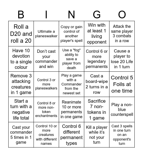 June Bingo Card