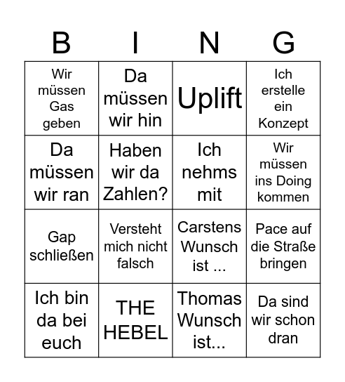 BINGO - THE HEBEL EDITION Bingo Card