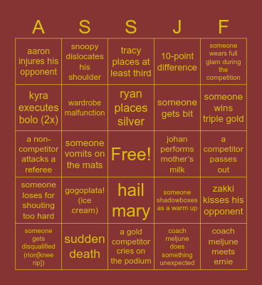 Iloilo Open Bingo ! Bingo Card