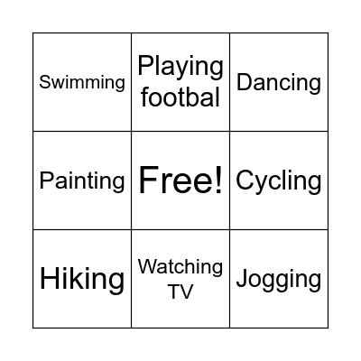 I like... Bingo Card