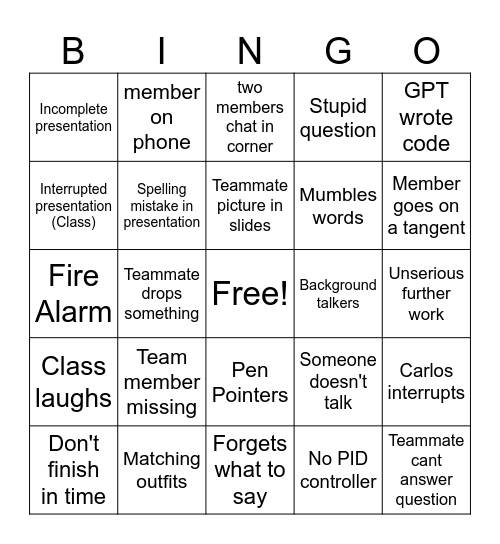 Magl Bingo Card
