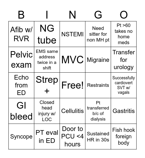 May Bingo Card
