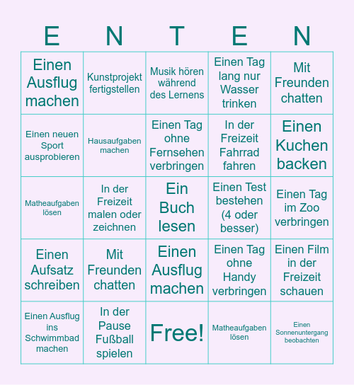Kreuze an, was dir diese Woche passiert ist Bingo Card