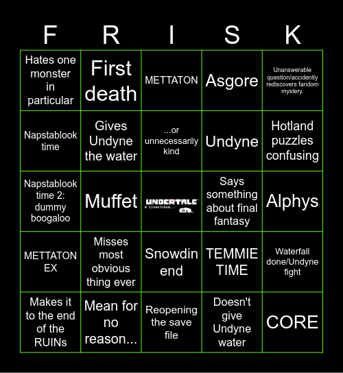 Underbingo Card