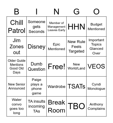 Q2 Bingo Card