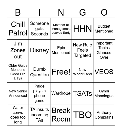 Q2 Bingo Card