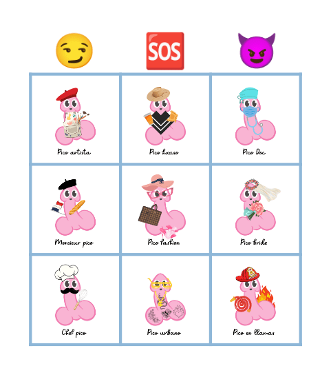 PICO BINGO 💕🍆 Bingo Card