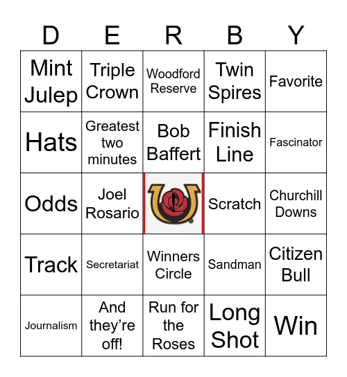 Derby Party Bingo Card
