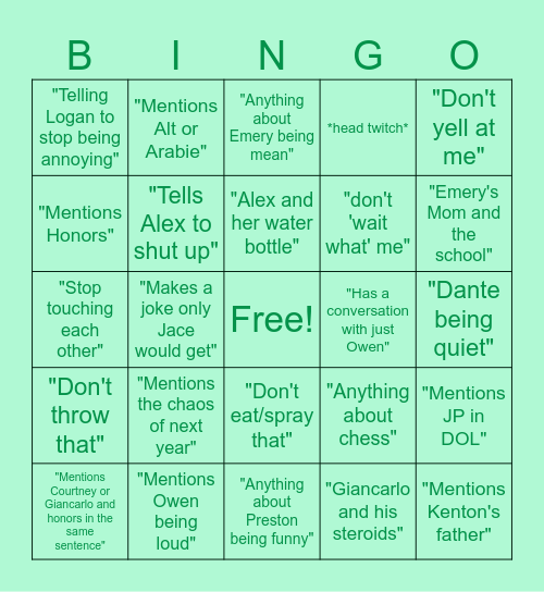 Beyer Bingo 2025 Bingo Card
