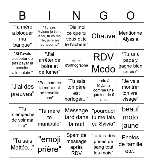 FRANCO ET COMPAGNIE Bingo Card