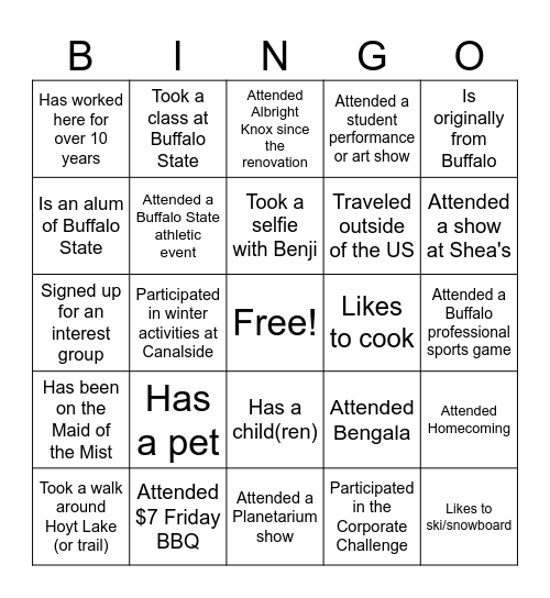 Bengal Bingo Card