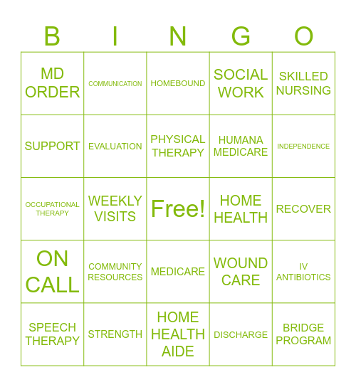 FIRST CHOICE Bingo Card