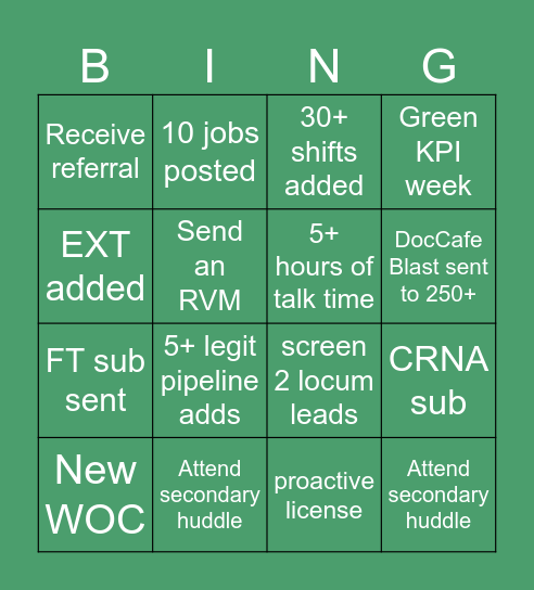 Bingo De Aya! Bingo Card