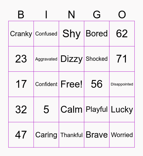 I Can Problem Solve Bingo Card