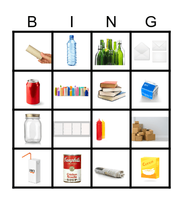 Recycle Bingo! Bingo Card