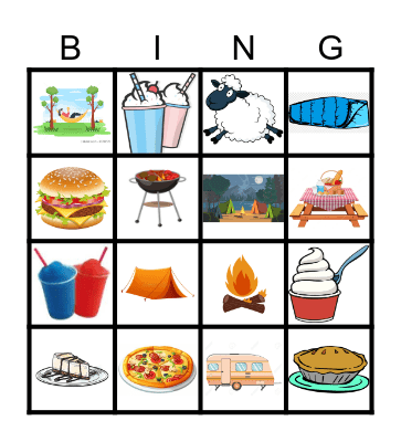 Camping Bingo Card