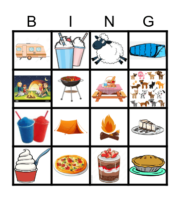 Camping Bingo Card