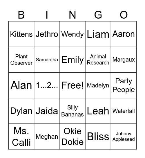 1st Grade WIN Bingo Card