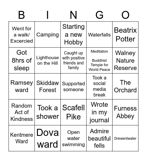 Bay Bingo Card