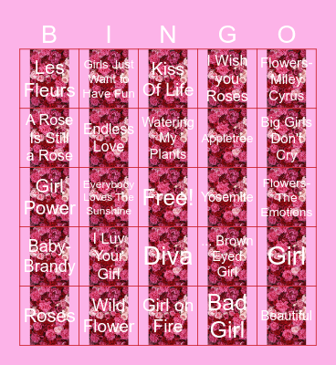 Baby Bloom Bingo Card