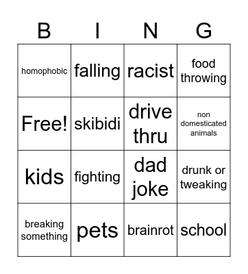 Try not to laugh videos Bingo Card