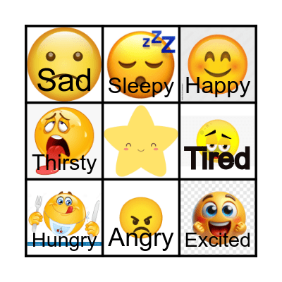 Feelings Bingo Card