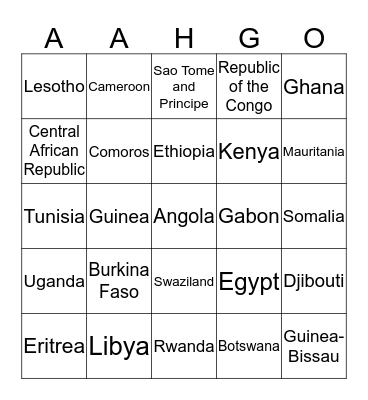 AAHGO AME! Bingo Card